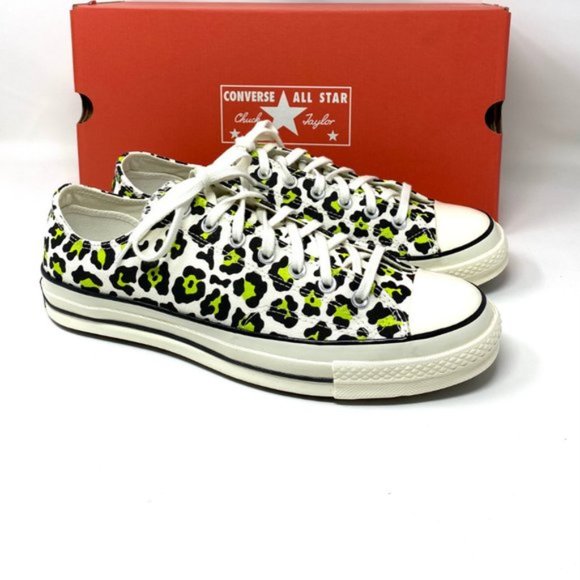 💖MEGA SALE💖Converse CHUCK 70 OX EGRET Black Leopard Print Low Men's 164410C - Picture 8 of 11